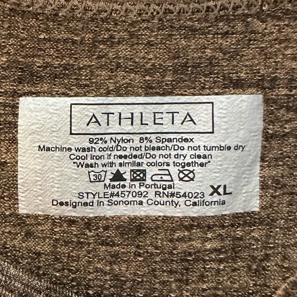 Athleta Textured Brown Top 🖤🤎 - Picture 5 of 6